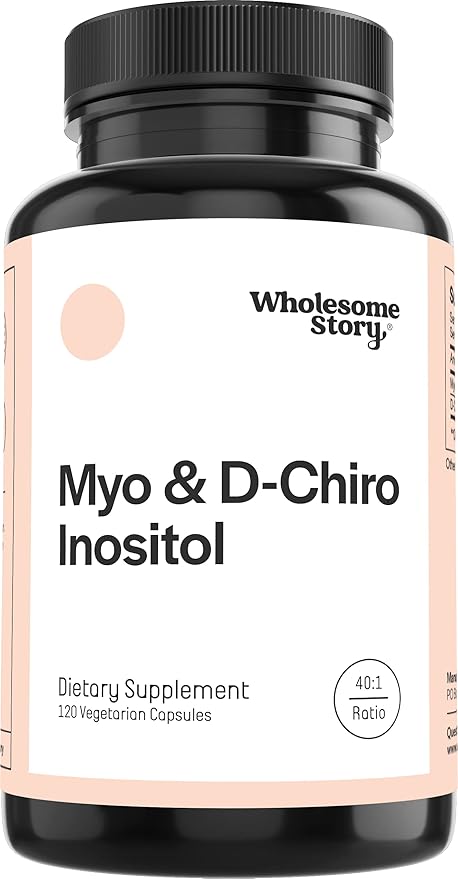 Wholesome Story Inositol Supplement | Myo Inositol & D-Chiro Inositol 2050mg | Hormonal Balance & Ovarian Support | 30 Day Supply