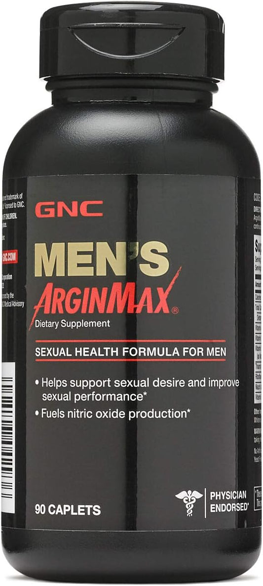 GNC Mens Arginmax Sexual Health Supplement for Men, 90 Count, Supports Blood Flow and Vitality