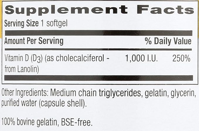 Vitamin D3 1000IU