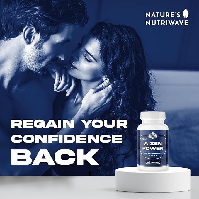 Aizen Power for Men, All Natural Male Supplement, Aizen Power for Men, Male Supplement, Original Formula - 60 Caps, 1 Month Supply