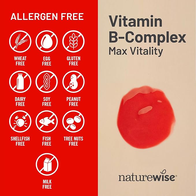 NatureWise Vitamin B Complex for Women and Men - with Folic Acid Biotin B1 B2 B3 B6 B12 - Support Cellular Energy & Mental Clarity - Gluten & Dairy Free, Non-GMO - 150 Softgels[5-Month Supply]