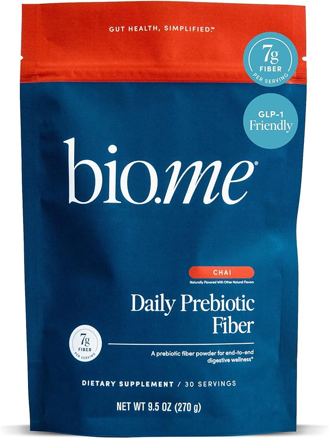 Daily Prebiotic Fiber (Chai) - Fiber Supplement Powder for Digestive Health & Gut Health - Fiber Powder Prebiotics, Non-GMO Dietary Fiber, Gluten & Sugar Free Soluble Fiber Supplements-30 Servings