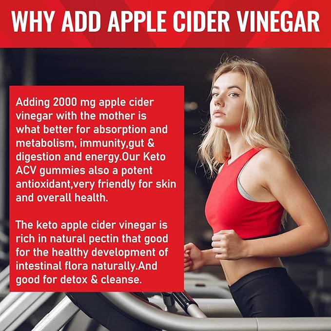 Apple Cider Vinegar Gummies, Keto ACV Gummies with Probiotics, Vitamin B12 & Keto Support, 2000 mg ACV Gummies with Mother for Digestion, Metabolism, Cleanse & Detox Diet, Vegan, Low Sugar, 720 Counts