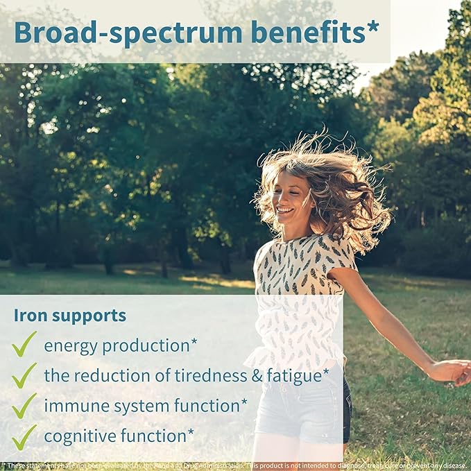 High Absorption Chelated Iron Bisglycinate 20mg with Vitamin C, 6 Month Supply, Iron, Gentle Formula, Clean Label & Targeted Release, for Women and Men, One Daily, Vegan, 180 Tablets, by Igennus