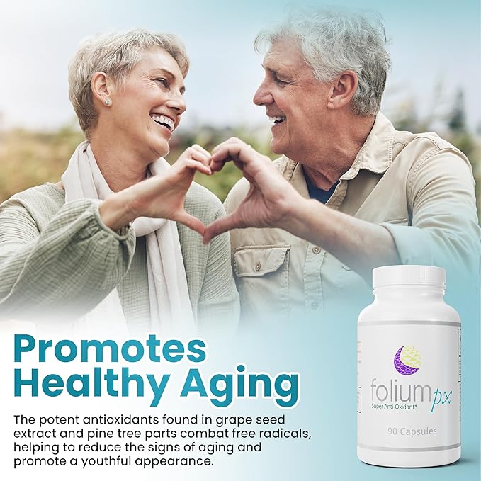 Folium pX Pure Pine Tree Parts/Grape Seed Extract: Nature's Powerhouse Support for Full Body Cleanse and Metal Detox