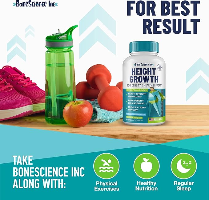 Height Growth Maximizer - Reach Natural Height - Made in USA - Height Pills Bone Growth - Grow Taller Supplement for Adults & Kids - Height Increase Pills -Maximum Height Growth Formula to Get Taller