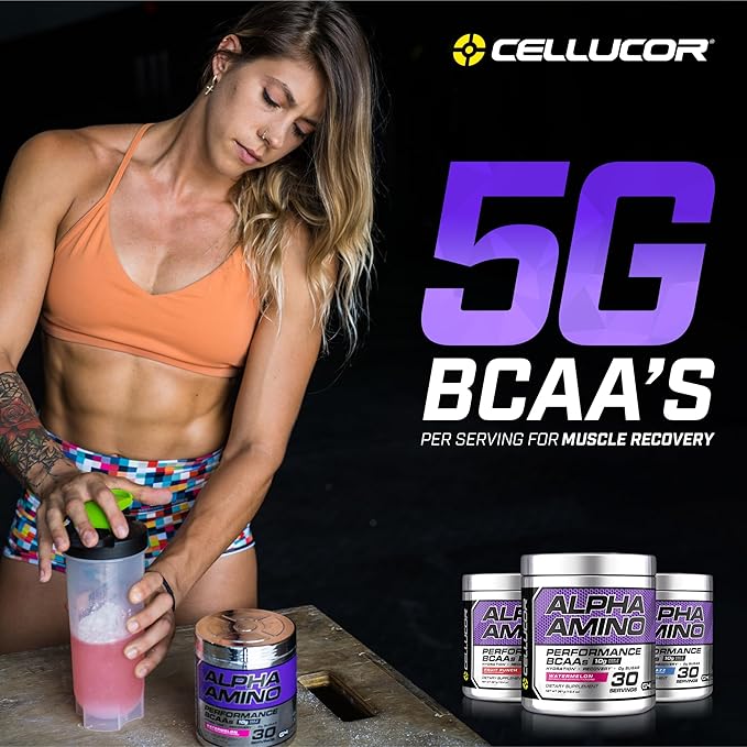 Cellucor Alpha Amino EAA & BCAA Powder | Branched Chain Essential Amino Acids + Electrolytes | Watermelon | 30 Servings
