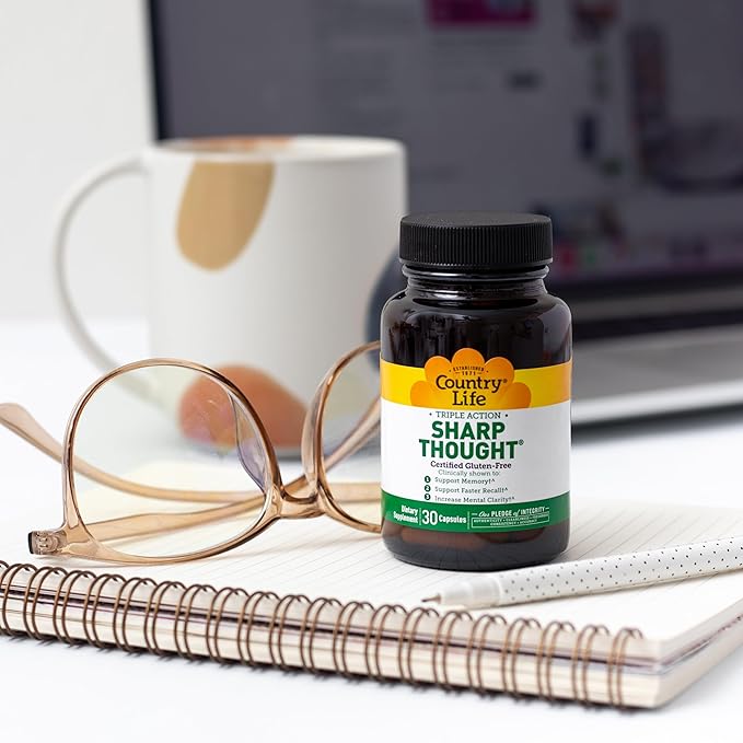 Country Life Sharp Thought 30 Capsules, Certified Gluten Free…