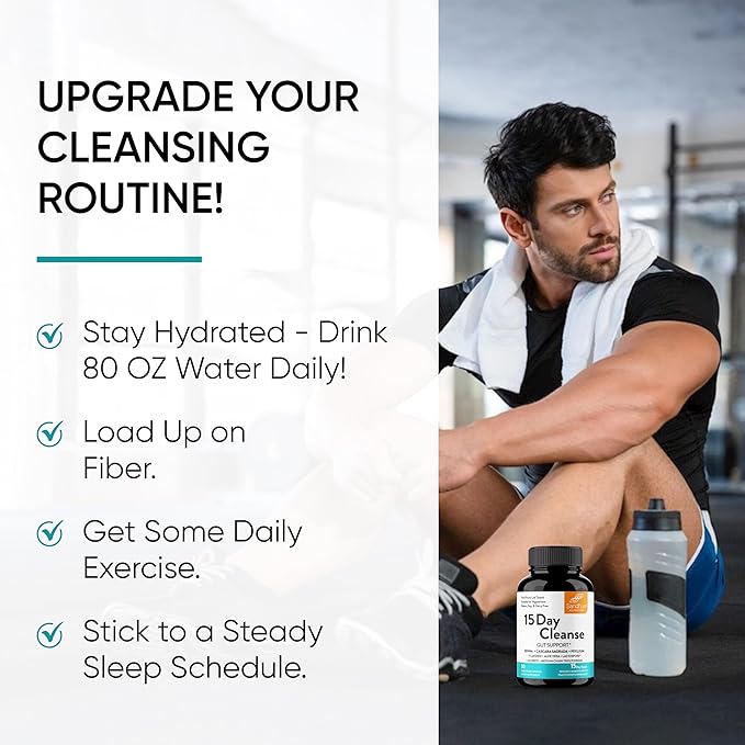 Sandhu's 15 Day Gut Cleanse Colon Detox for Women & Men| Supports Colon Cleansing & Digestive Health| Senna, Cascara Sagrada, Psyllium Husk & Probiotics| 30 Capsules Dietary Supplement,15 Days Supply