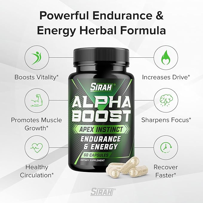 Testosterone Booster for Men - Male Enhancing Supplement - Test Booster for Endurance, Drive, Stamina, Strength, Size, Libido & Lean Muscle Growth - Supports Healthy Blood Circulation - 120 Pills