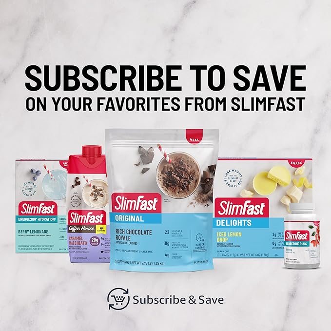 SlimFast Berberine Plus Capsules, Berberine Supplement, with Berberine hcl, Chromium Picolinate, Alpha Lipoic Acid, and Cinnamon Bark, 60 Count, 30 Servings