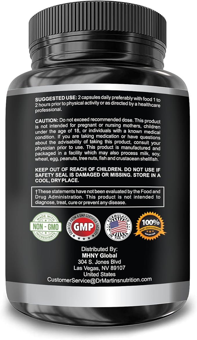 Super Strength 1590mg Horny Goat Weed 120 Capsules With Maca Arginine & Ginseng - Naturally Boost your Health, Workout Performance, Endurance & Energy, Joint Health For Men & Women (120C)