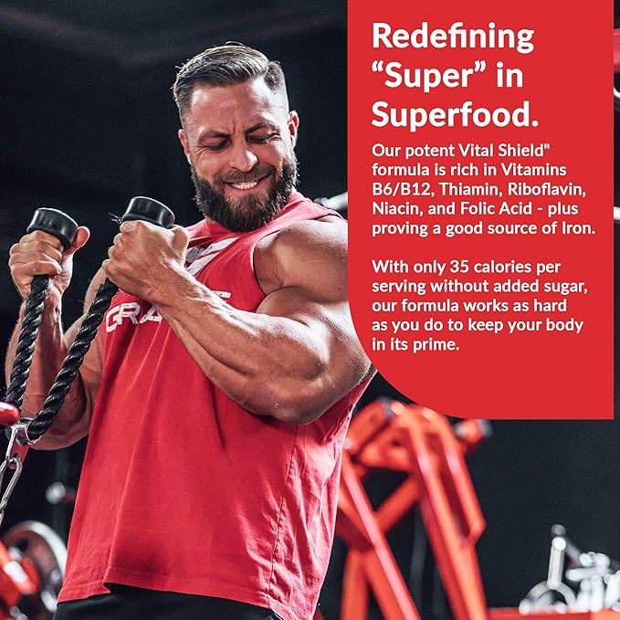 Granite Supplements Vital Shield - (30 Servings) Greens Superfood Powder - Fruit & Vegetable Super Foods Powder for Performance, Gut Health, Immunity & Nutrition, Very Berry Greens