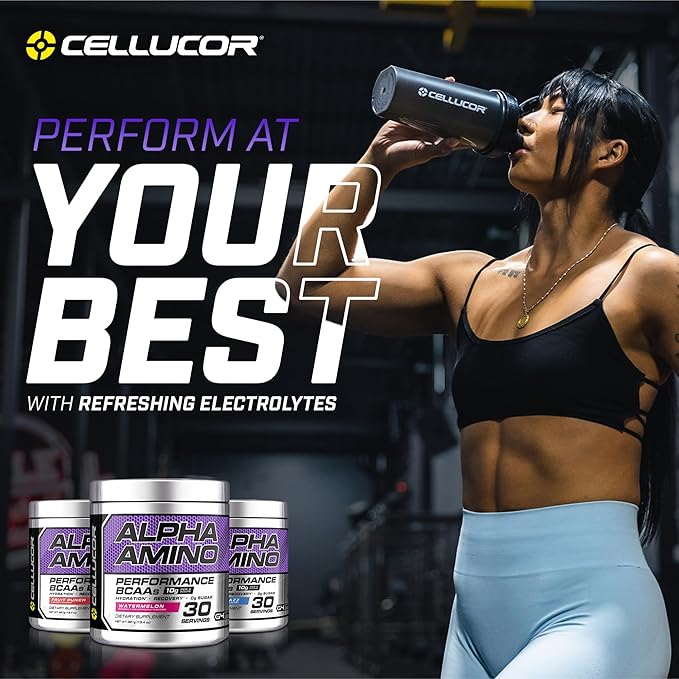 Cellucor Alpha Amino EAA & BCAA Powder | Branched Chain Essential Amino Acids + Electrolytes | Fruit Punch | 30 Servings