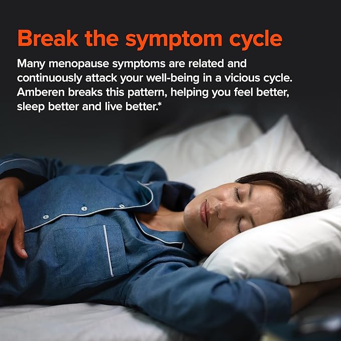 Amberen Menopause Supplements for Women, Multi-Symptom Relief, Vitamin E & Unique Amberen Compound, Helps Support Hormone Balance, Hot Flashes & Night Sweats, Sugar Free, Orange Flavor, 60 Gummies