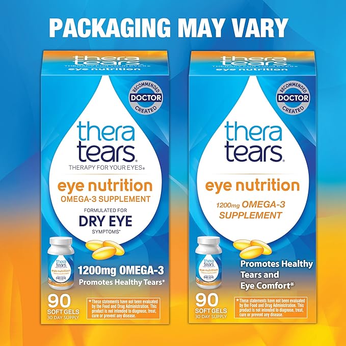 TheraTears Omega 3 Supplement, 1200mg, 90 ct (Pack of 1)