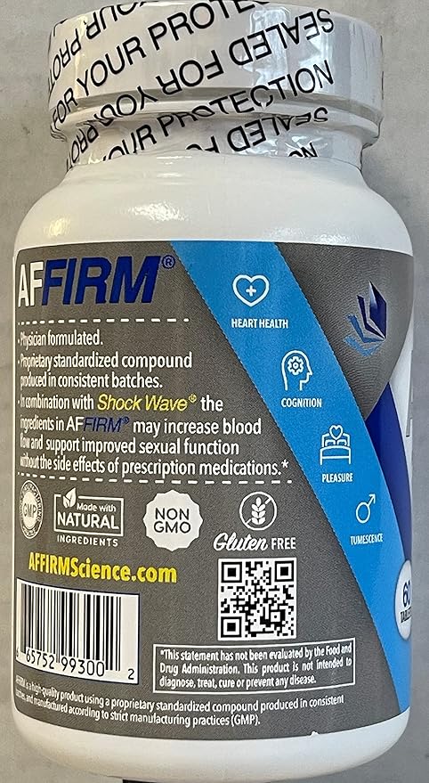 Affirm ffirm Science L-Citrulline Dietary Supplement 750mg 60 Tablets | Circulation and Male Performance | Created by Dr. Judson Brandeis