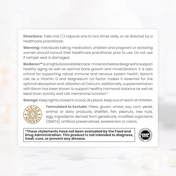 Pure TheraPro Rx Bio Boron 10mg, 3 Months Supply - Bororganic Glycine Boron for Men & Women - Premium Formula for Bone Health, Joint Flexibility, Cardiovascular Function & Immunity Support