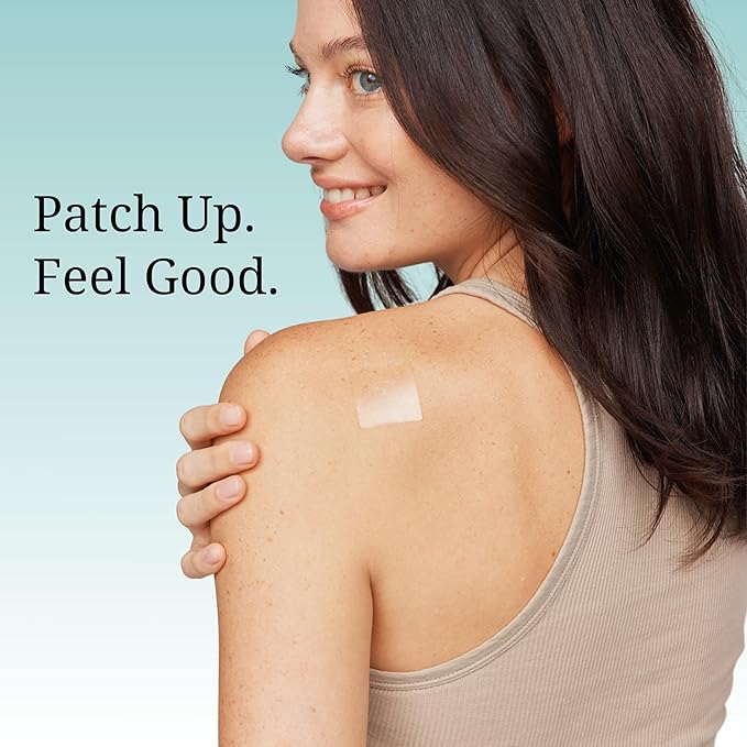 The Patch Remedy Relax Patches - 30 Topical Stress Relief Patches with Ashwagandha, L-theanine, Lemon Balm, Valerian, Passionflower, Vitamin B6, Rhodiola Rosea | Calming, Relieving, Relaxing