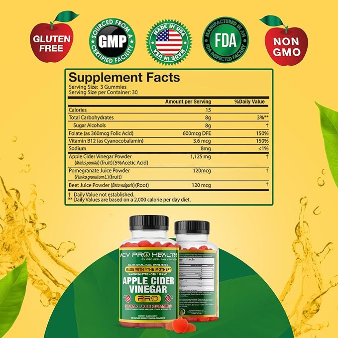 2-Pack Apple Cider Vinegar Gummies Sugar Free - ACV with Sugar Makes No Sense! Low Carb Advanced Keto Acv Gummies Keto Gummy Detox Cleanse Golo