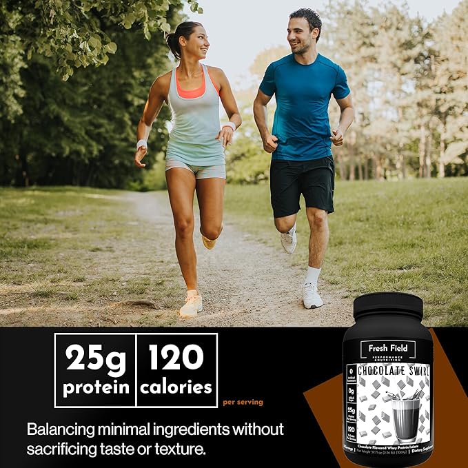 Chocolate Protein Powder - All Natural Whey Protein Powder - Gluten Free Protein Isolate (25 gm) - Soy & Sugar Free Isolate Whey Protein - 30 Servings with One Scoop Size