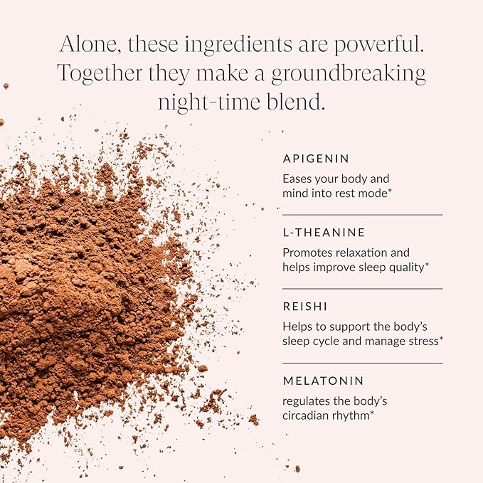 Beam Dream Sleep Powder, Sleep Aid, Sleep Aids for Adults, Contains Magnesium, Melatonin, L Theanine, Apigenin, Natural Sleep Supplement, Vegan, Non GMO, Dairy Free, 3rd Party Tested, 22 Servings