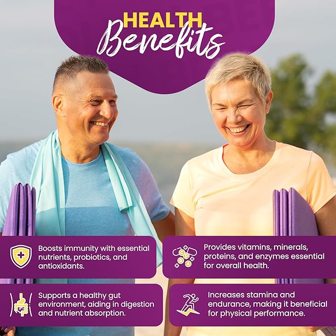 Bee Bread Supplement 100% Natural Raw Bee Bread in Veggie Caps Fermented Pollen Multivitamin, Probiotic Superfood, Vital Proteins, Amino Acids, Immune Support & Energy 60 Perga Capsules