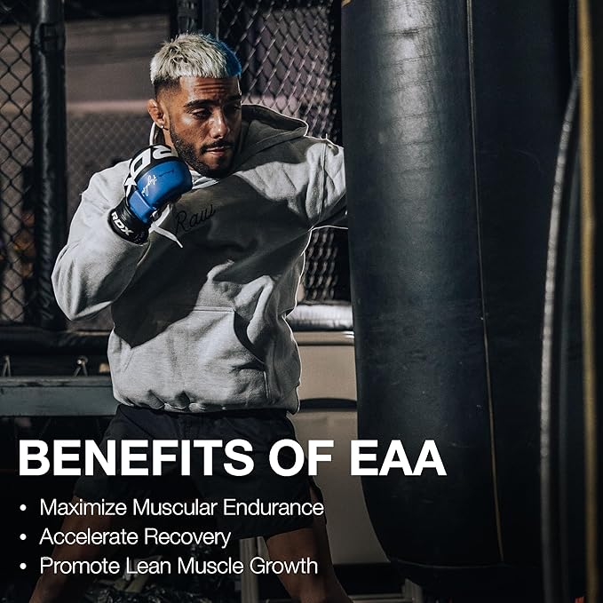 RAW EAA Amino Acids Powder, Pineapple (25 Servings) - Pre Workout Amino Energy Powder for Strength, Endurance, Recovery & Lean Muscle Growth - BCAA Amino Acids Supplement for Men & Women