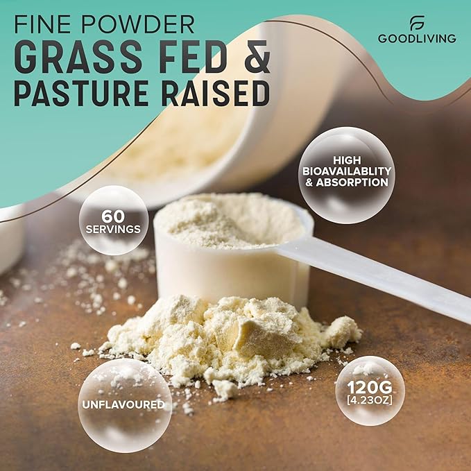 Colostrum Supplement Powder for Immune Support, Gut Health, Muscle Support & Wellness - Grass Fed Bovine Colostrum for Humans, Natural IgG Pure Whole Colostrum, Unflavored, 60 Servings