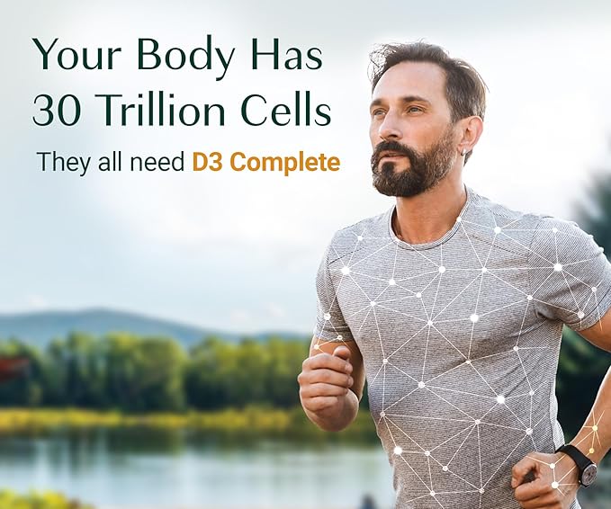 ALGAECAL D3 Complete - Vitamin D Complex - D3 K2 Vitamin 1000iu, ADEK Vitamins Bariatric, Best Vitamin D Supplement. 60 Easy-Swallow Softgels, 3 Month Supply