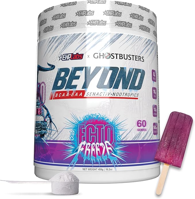 EHP Labs x Ghostbusters Beyond BCAA Powder Amino Acids Supplement for Muscle Recovery - Sugar Free BCAAs Amino Acids Post Workout Recovery Powder & EAA Amino Acids Powder - 60 Servings (Ecto Freeze)