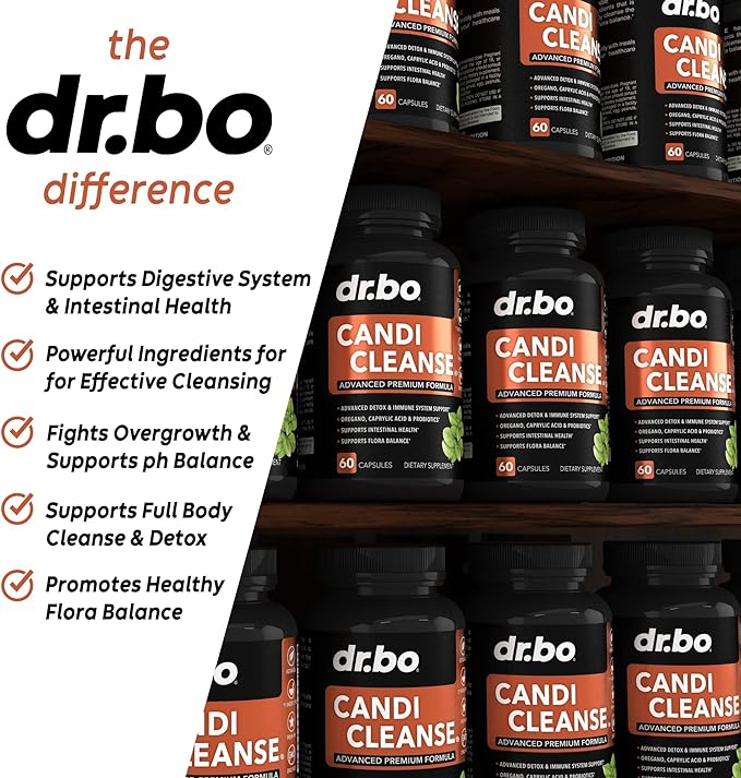 Candi Cleanse Support Supplement Pills - Anti Overgrowth Supplements for Women & Men - Extra Strength Balance Control Probiotic Complex Cleanser - Natural Oral Herbal Oregano & Caprylic Acid Capsules