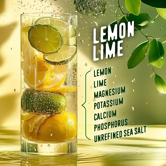 FlavCity Lemon Lime Electrolyte Drink Mix, 28 On-The-Go Stick Packs - Healthy Electrolytes Powder Packets Made with Real Fruit - Keto Powdered Drink with No Added Sugar, Gluten-Free