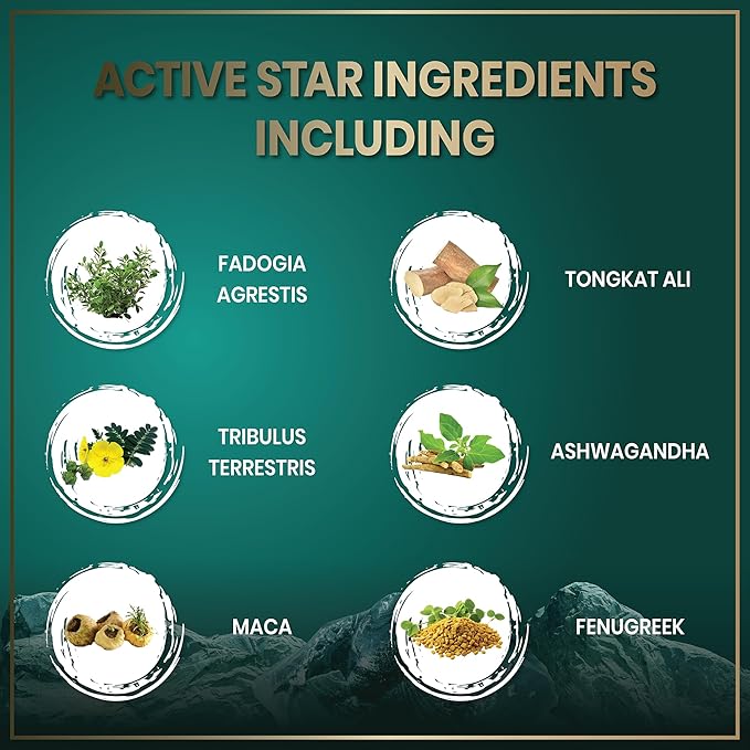 Fadogia Agrestis and Tongkat Ali Supplement - Fadogia Agrestis 600mg, 500mg Tongkat Ali Muscle and Strength Support - Longjack Tongkat Ali for Men plus Ashwagandha Maca Fenugreek Complex - 120 Caps