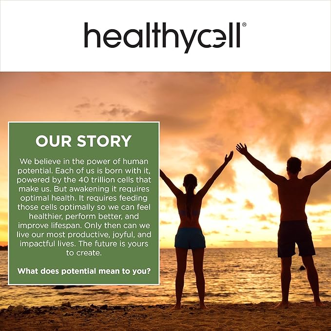Healthycell AM PM, Natural AntiAging Multivitamin for Men, Women, Supports Cell Health, Stem Cells, Energy, Sleep, with Vegetarian Whole Food Vitamins, Antioxidants, Probiotics (30 Servings)