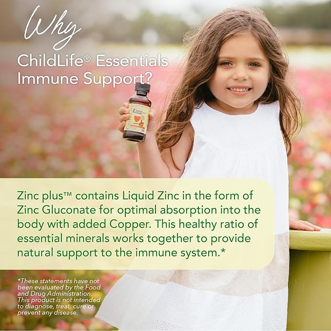 CHILDLIFE ESSENTIALS Immune Support 3-Pack - Liquid Vitamin C, First Defense, and Zinc - Immune Boosting Supplements for Infants, Toddlers, and Kids
