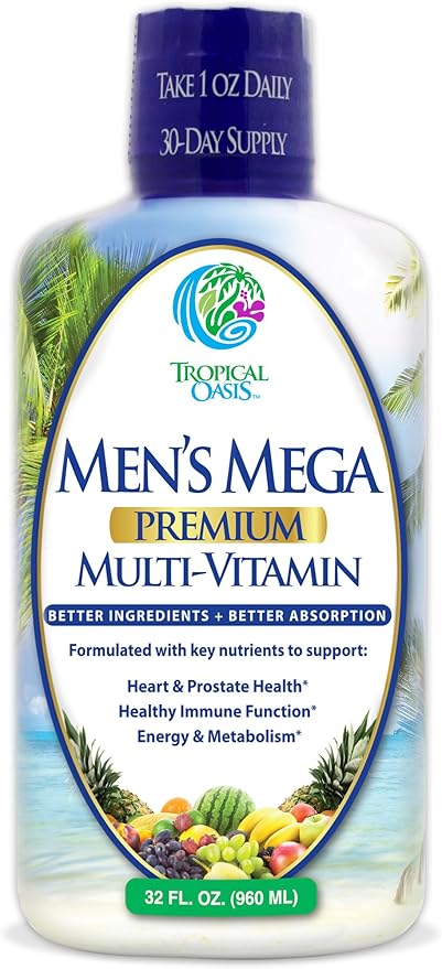 Premium Liquid Multivitamin for Men | Sugar Free Men’s Multi-Vitamin | 100+ Vitamins, Minerals & Amino Acids to Support Muscle, Heart, Brain Health & Energy | 98% Absorption Rate | Non-GMO | 32 Serv