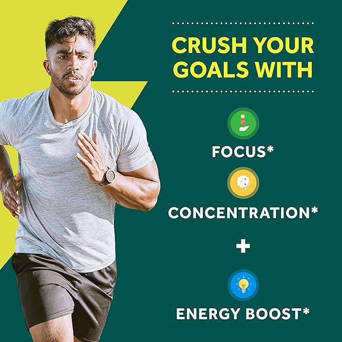 NEURIVA Brain + Energy Gummies, Nootropic Brain Supplements for Focus and Concentration with Neurofactor, Vitamin B12 & Caffeine for an Energy Boost*, 75ct Natural BlackBerry