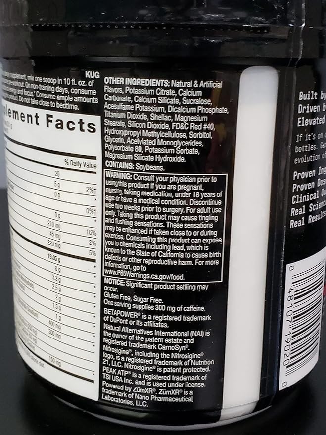 BEYOND RAW LIT AF | Advanced Formula Clinical Strength Pre-Workout Powder | Contains Caffeine, L-Citruline, and Nitrosigine | Sweet & Tart | 20 Servings