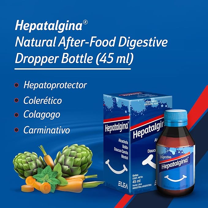 Liver Support Digestive Protector - Liquid Herbal Supplement with Artichoke Extract for Liver Cleanse Detox & Repair - Liver Detox Cleanse Drops with Mint, Boldo & Carrot - 45 ml