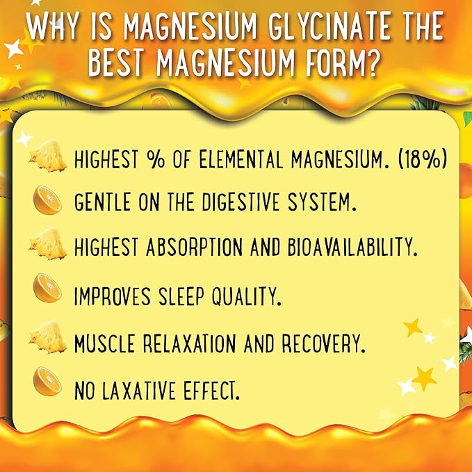 Magnesium Glycinate Gummies 400mg - Magnesium for Sleep, Calm, Relax & Muscle Relief with B6 & D3 and No Melatonin - Family-Friendly for Kids, Teens & Adults - Vegan & Non-GMO Supplement - 120 Count