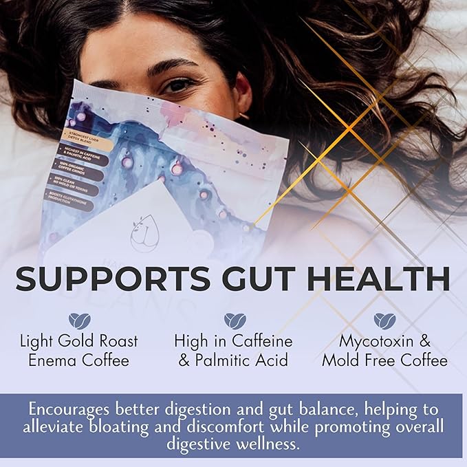 Happy Bum Co Organic Gold Roast Enema Coffee Grinds (400g) Mold-Free, Fair-Trade, High-Potency Blend for Colon Detox & Liver Support – Palmitic Acid & High Caffeine Coffee for Coffee Enema