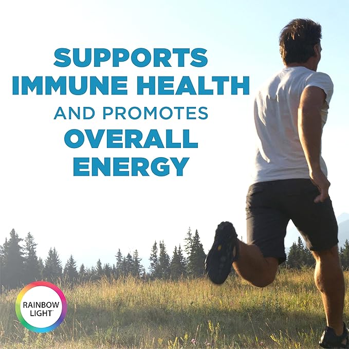Rainbow Light Multivitamin for Men, Vitamin C, D & Zinc, Probiotics, Men's Multivitamin Provides High Potency Immune, Heart, & Liver Support, Non-GMO, Vegetarian, 120 Tablets