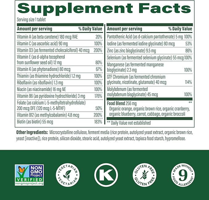 MegaFood Women's 55+ One Daily Multivitamin for Women with Vitamin A, Vitamin C, Vitamin D3 & Vitamin E for Optimal Aging Support- Plus Real Food- Bone & Immune Support Supplement- Vegetarian-90 Tabs