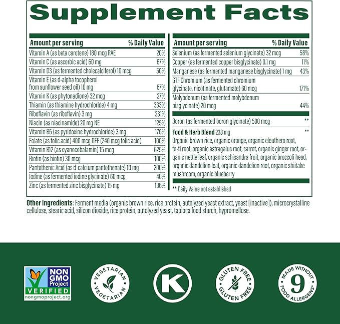 MegaFood One Daily Mens Multivitamins - Multivitamin for Men - Vitamin C, Vitamin D3 & Vitamin B12 - Muscle, Energy Metabolism & Immune Support - Vegetarian, Gluten Free - 30 Tablets, 30 Servings