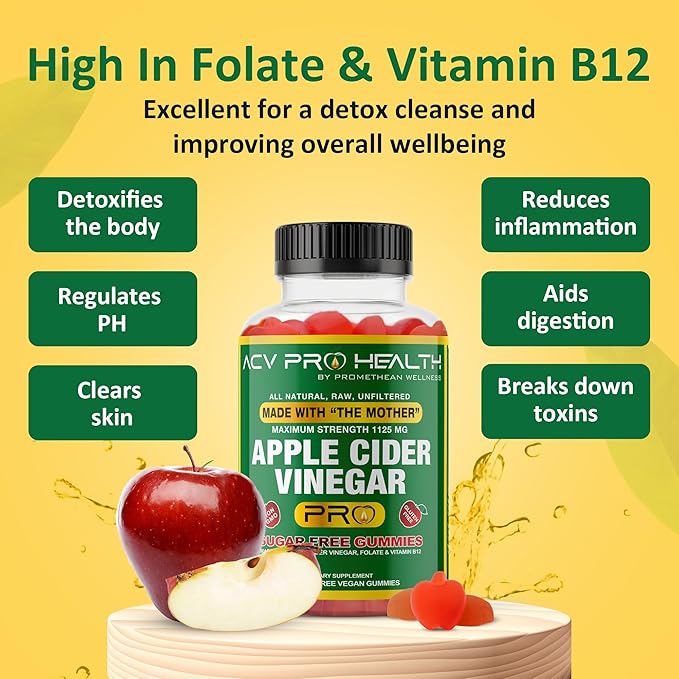 2-Pack Apple Cider Vinegar Gummies Sugar Free - ACV with Sugar Makes No Sense! Low Carb Advanced Keto Acv Gummies Keto Gummy Detox Cleanse Golo