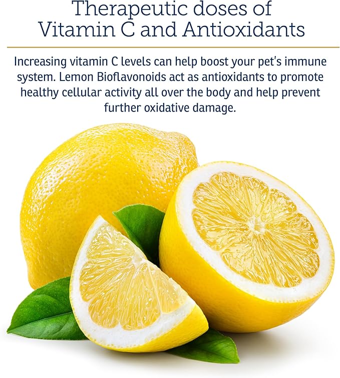 Rx Vitamins Bio-C - Vitamin C for Dogs and Cats - with Lemon Bioflavonoids for Dog Allergy Relief - Immune Support Supplement - Promotes Dogs Healthy Coat and Skin - Joint Supplement for Dogs - 4 oz