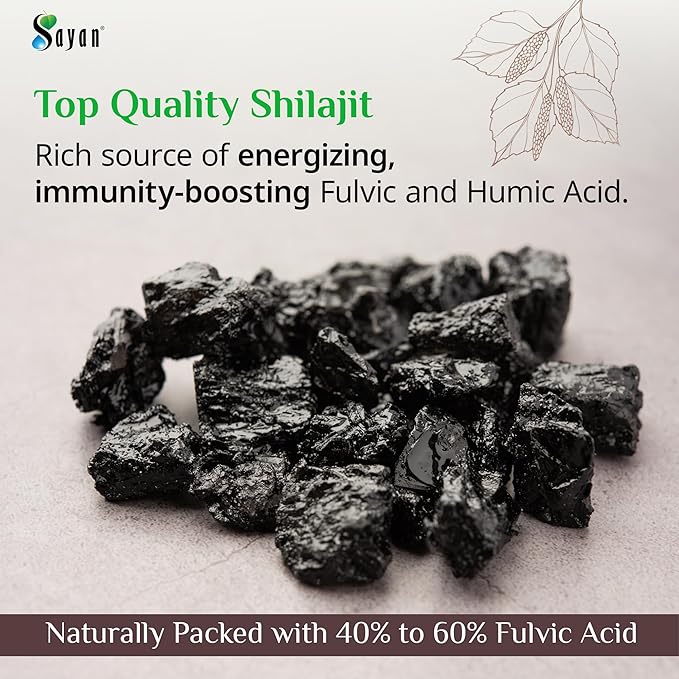 Sayan Shilajit Pure Organic Black Resin Mineral Tablets - Premium Quality Supplement Drops for Men and Women (120 Tablets, 2 Month Supply) for Immune Support, and Energy Boost