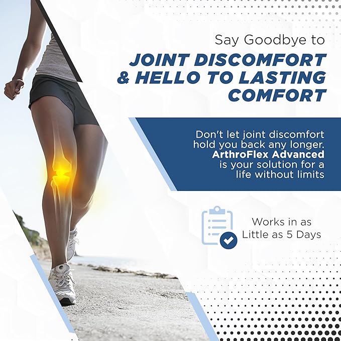 Advanced Joint Support Supplement for Men & Women - Joint Health Supplement - Flexibility & Strength - Discomfort Relief - 60 Servings with Type II Collagen, Turmeric Curcumin, Boswellia Serrata