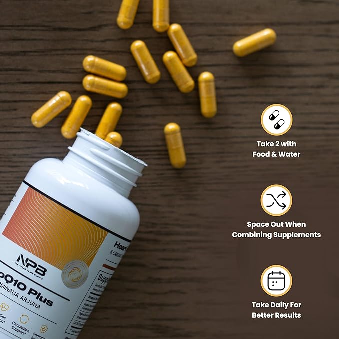 Nature's Pure Blend - COQ10 Plus: COQ10 Nutritional Supplements - Heart Health - Blood Pressure Support - Energy - Antioxidant - Circulation, Immune Support